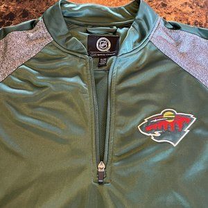 NHL Minnesota Wild Men's Quarter Zip Jacket Logo